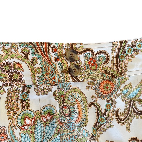 CAbi casual paisley comfort summer cruise wear vacation cotton blend skirt size8 - Picture 3 of 13